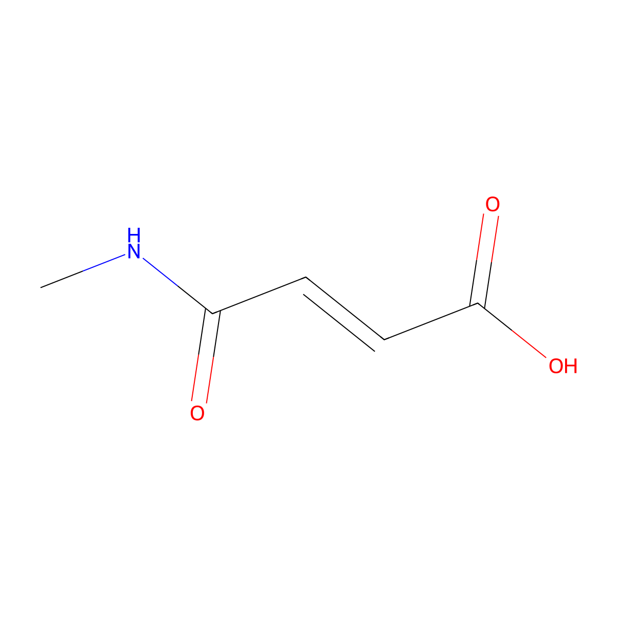 (N-Methylcarboxamido)propenoic acid molecular structure, CAS 124378-37-6