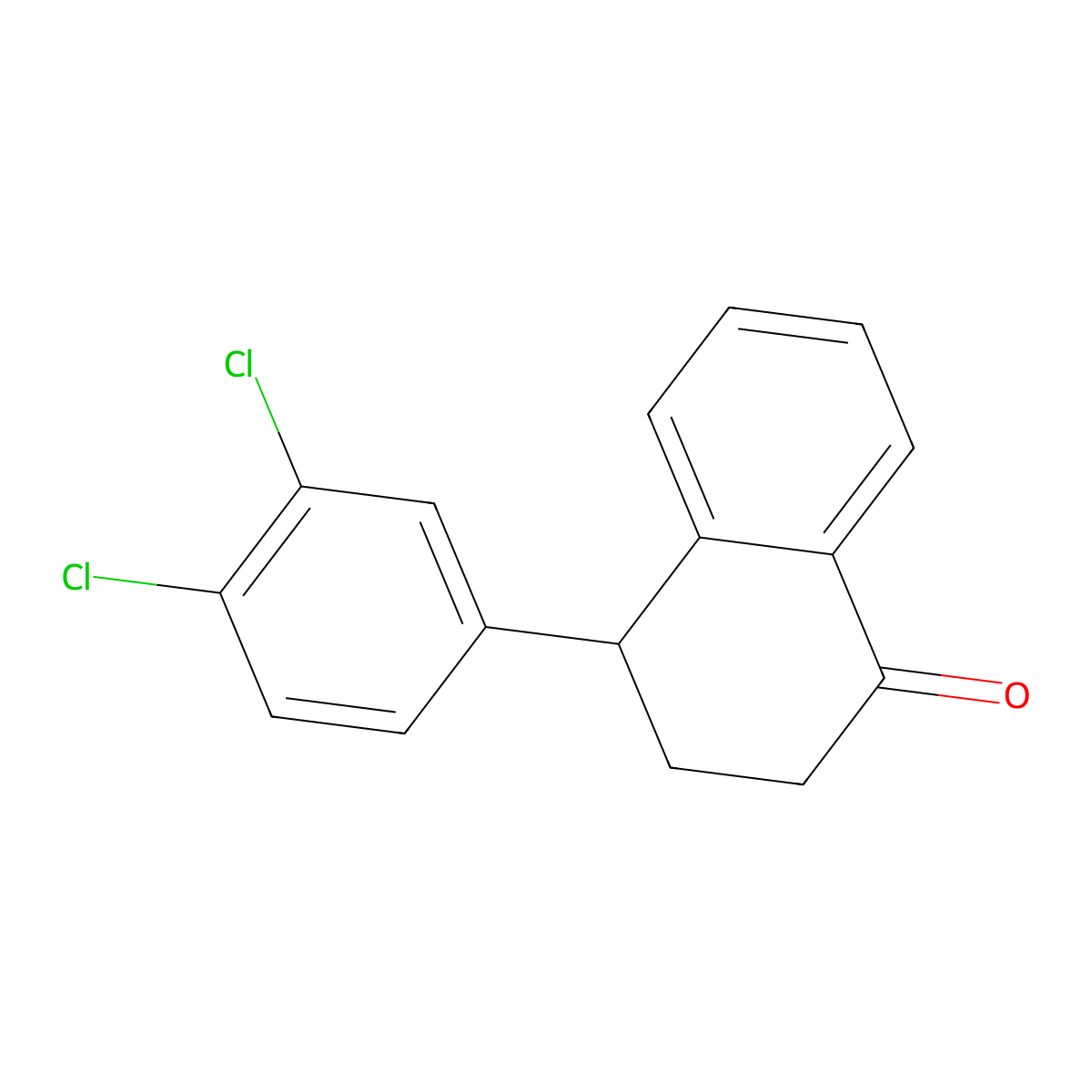 Sertraline ketone molecular structure, CAS 124379-29-9