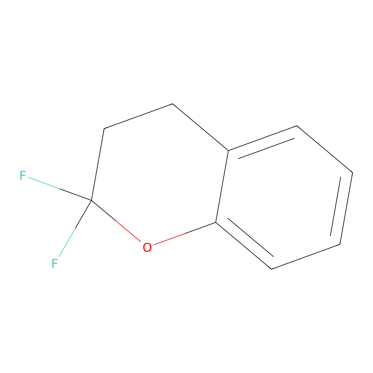 2,2-Difluoro-3,4-dihydro-2H-1-benzopyran molecular structure, CAS 124382-20-3