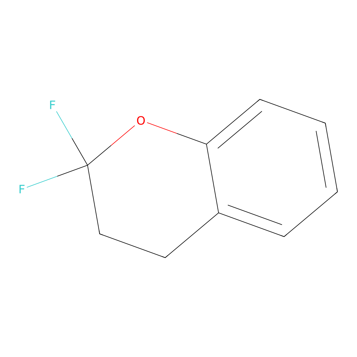 2,2-Difluoro-3,4-dihydro-2H-1-benzopyran molecular structure, CAS 124382-20-3