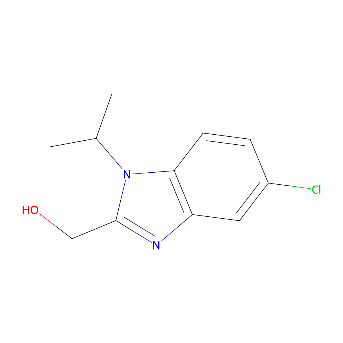 [5-Chloro-1-(propan-2-yl)-1h-1,3-benzodiazol-2-yl]methanol molecular structure, CAS 1243821-91-1