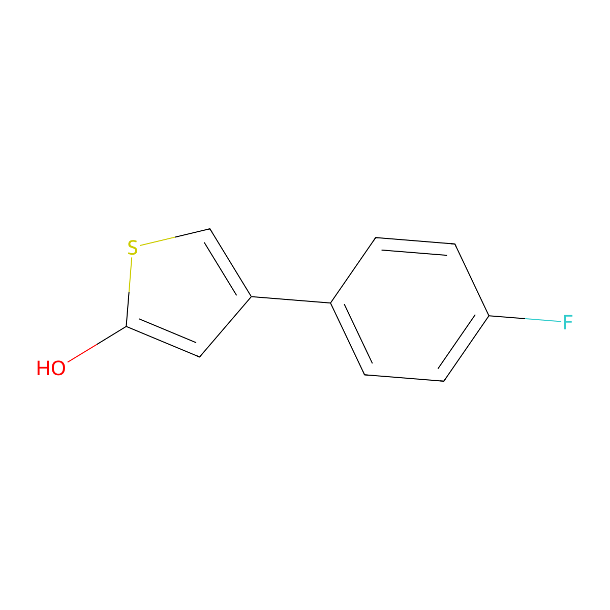 2-Hydroxy-4-(4-fluorophenyl)thiophene molecular structure, CAS 1243838-87-0