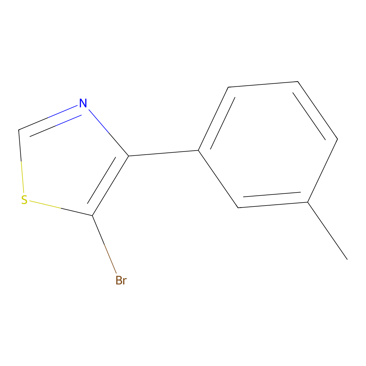 5-Bromo-4-m-tolylthiazole molecular structure, CAS 1243838-88-1