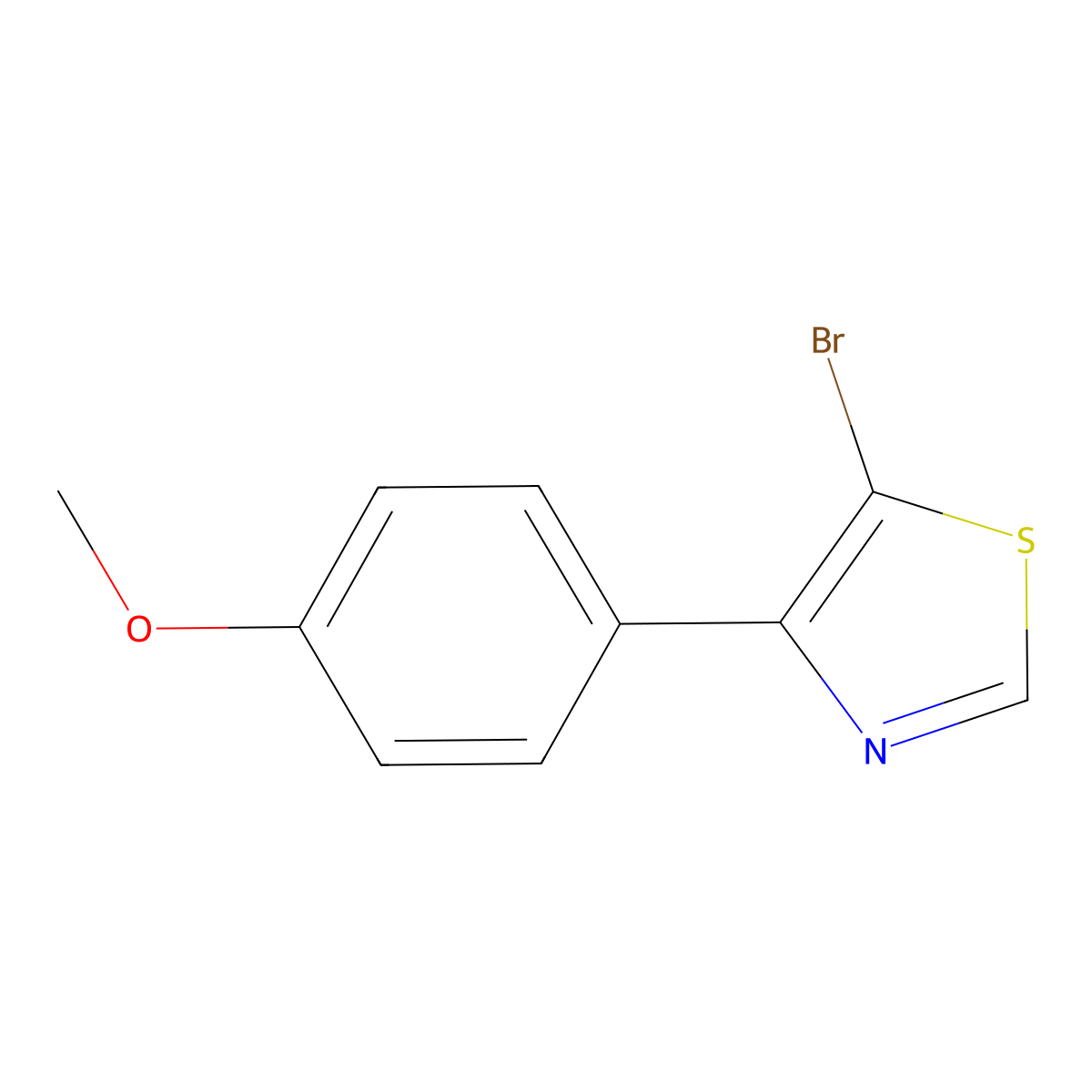 5-Bromo-4-(4-methoxyphenyl)thiazole molecular structure, CAS 1243838-94-9
