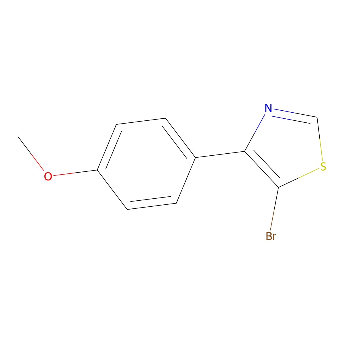 5-Bromo-4-(4-methoxyphenyl)thiazole molecular structure, CAS 1243838-94-9