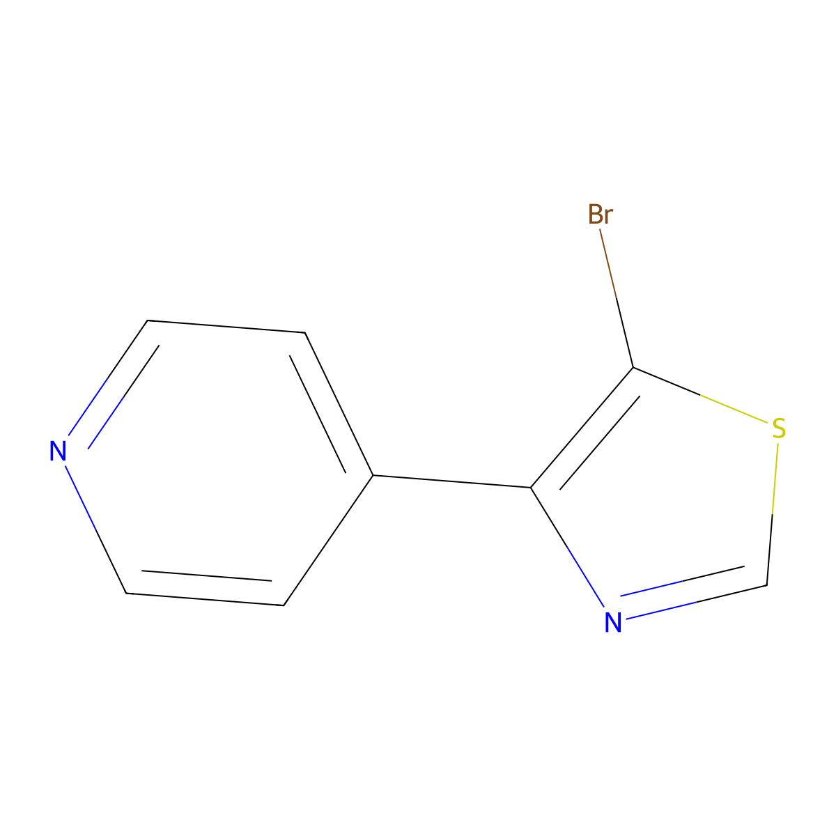5-Bromo-4-(4-pyridyl)thiazole molecular structure, CAS 1243839-04-4