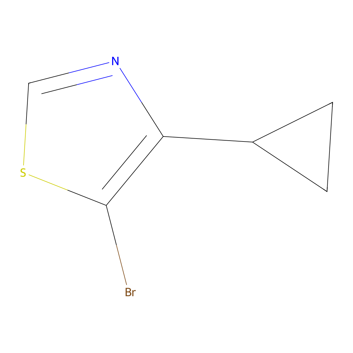 5-Bromo-4-cyclopropylthiazole molecular structure, CAS 1243839-07-7
