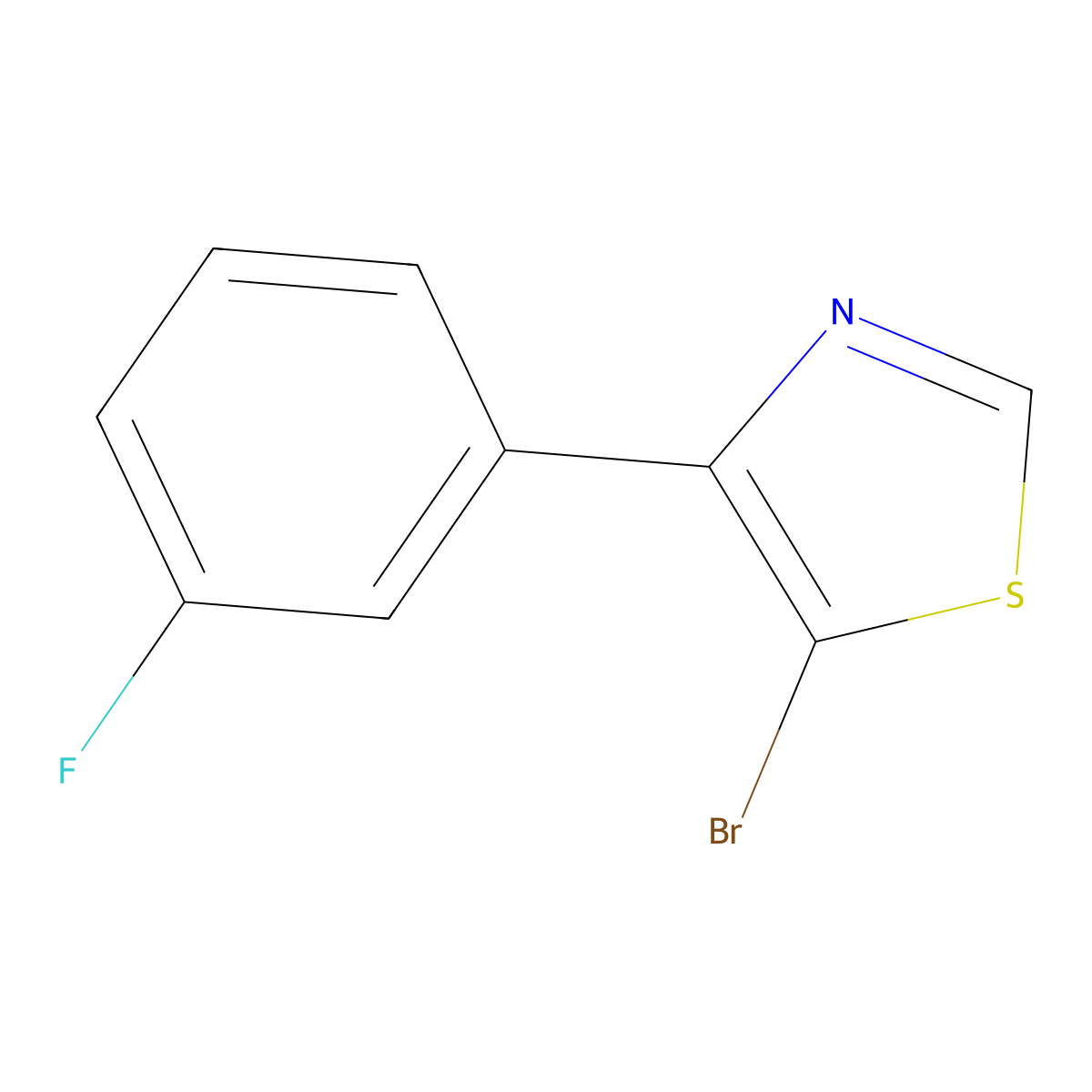 5-Bromo-4-(3-fluorophenyl)thiazole molecular structure, CAS 1243839-08-8