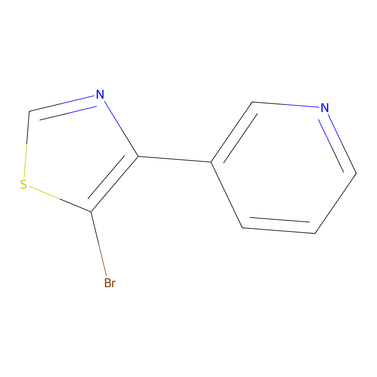 3-(5-Bromo-4-thiazolyl)pyridine molecular structure, CAS 1243839-12-4