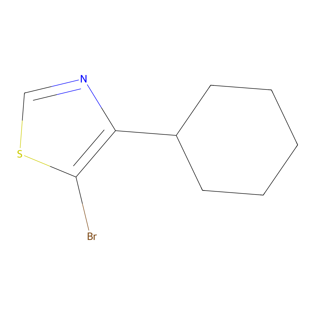 5-Bromo-4-(cyclohexyl)thiazole molecular structure, CAS 1243839-15-7
