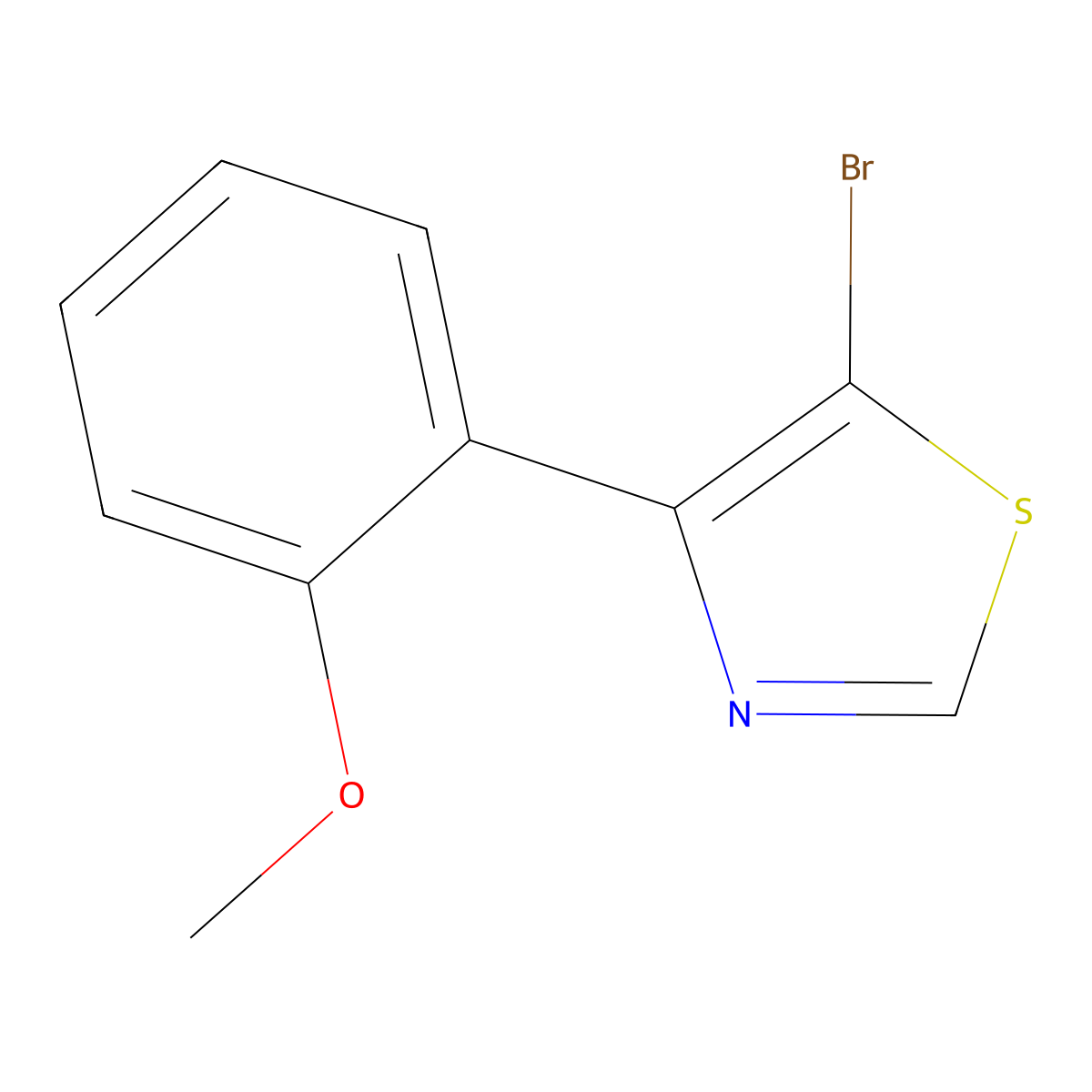 5-Bromo-4-(2-methoxyphenyl)thiazole molecular structure, CAS 1243839-16-8