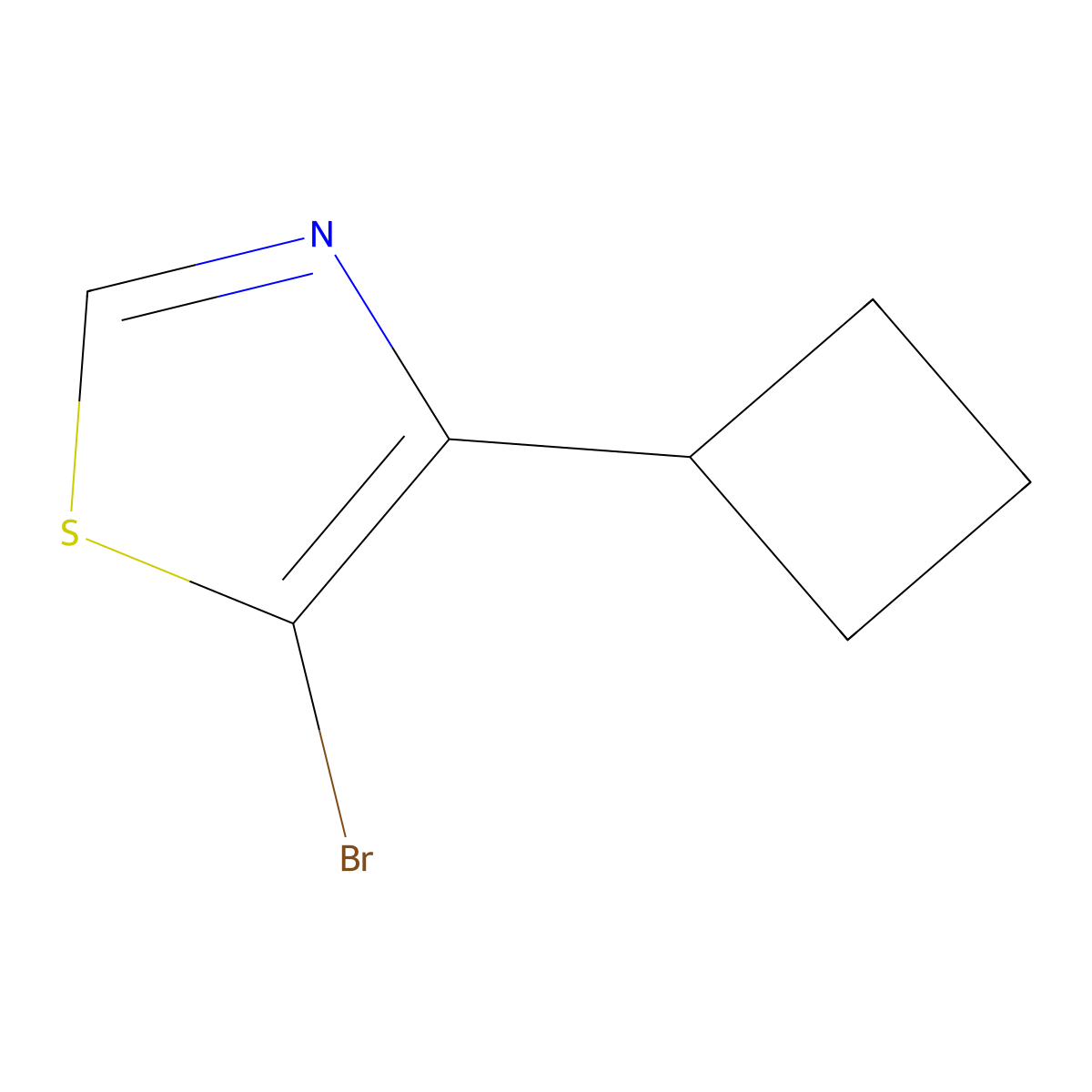 5-Bromo-4-(cyclobutyl)thiazole molecular structure, CAS 1243839-28-2