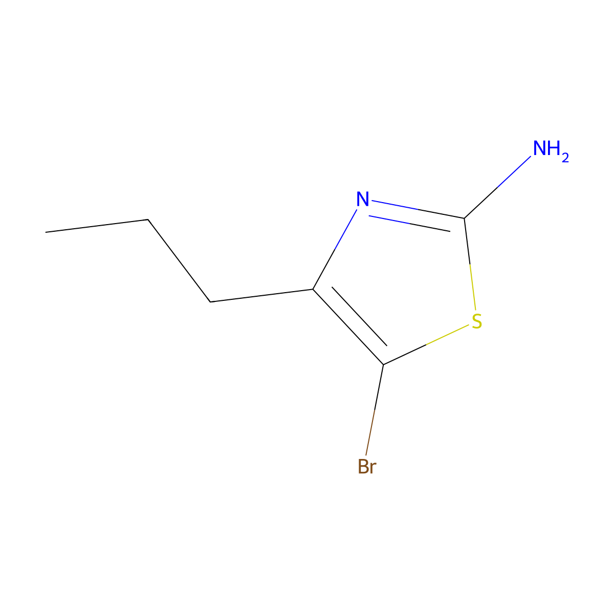 5-Bromo-4-(n-propyl)-2-aminothiazole molecular structure, CAS 1243839-30-6
