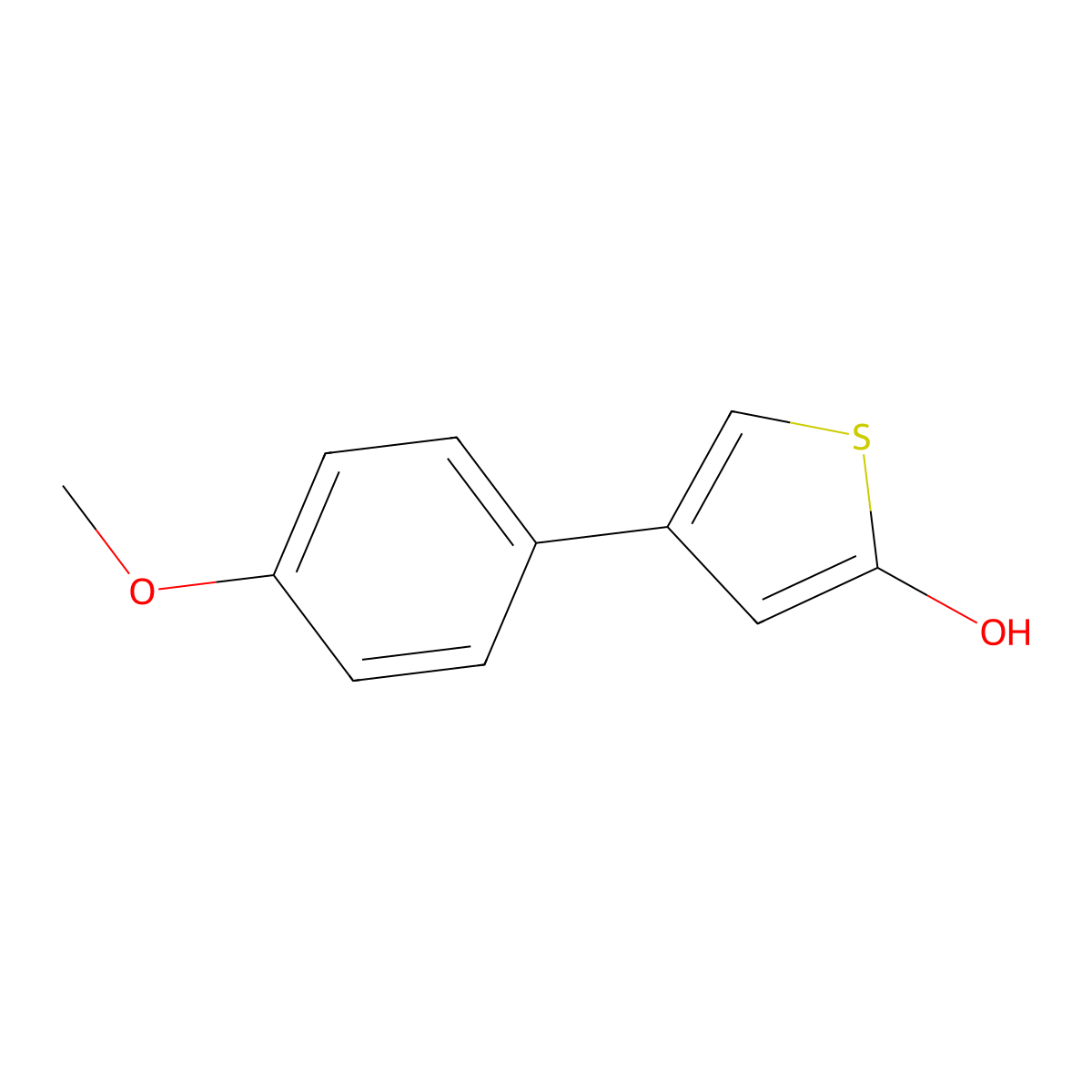 2-Hydroxy-4-(4-methoxyphenyl)thiophene molecular structure, CAS 1243839-33-9
