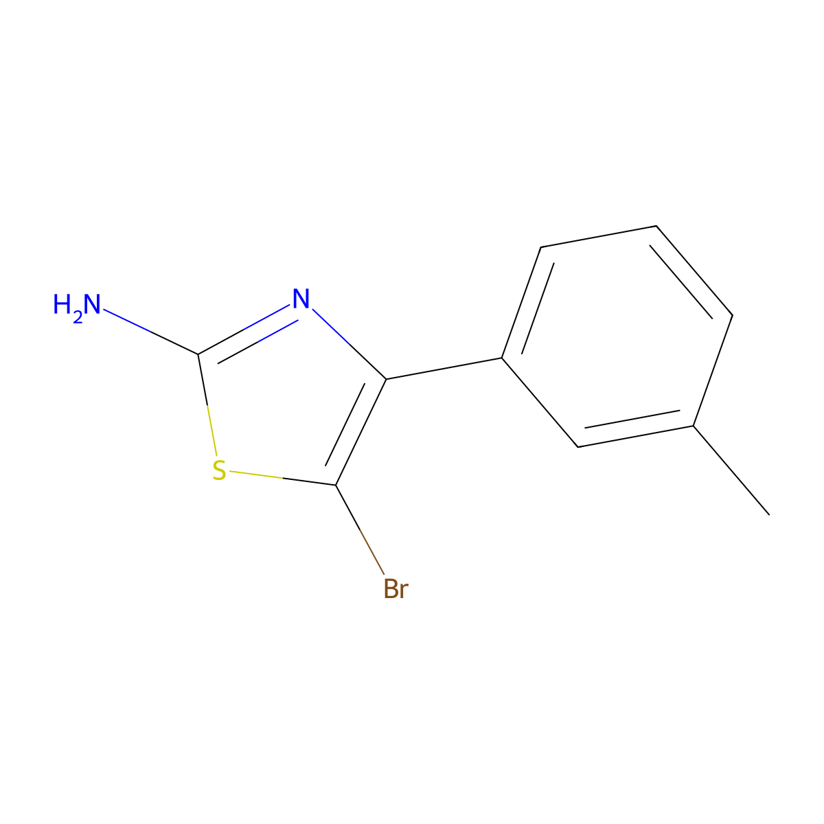 5-Bromo-4-m-tolylthiazol-2-amine molecular structure, CAS 1243839-35-1