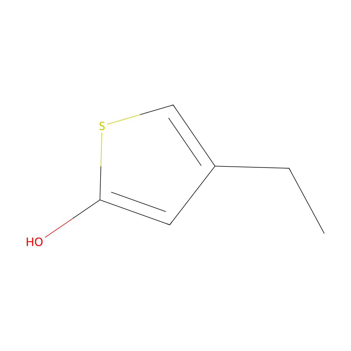 2-Hydroxy-4-ethylthiophene molecular structure, CAS 1243839-37-3
