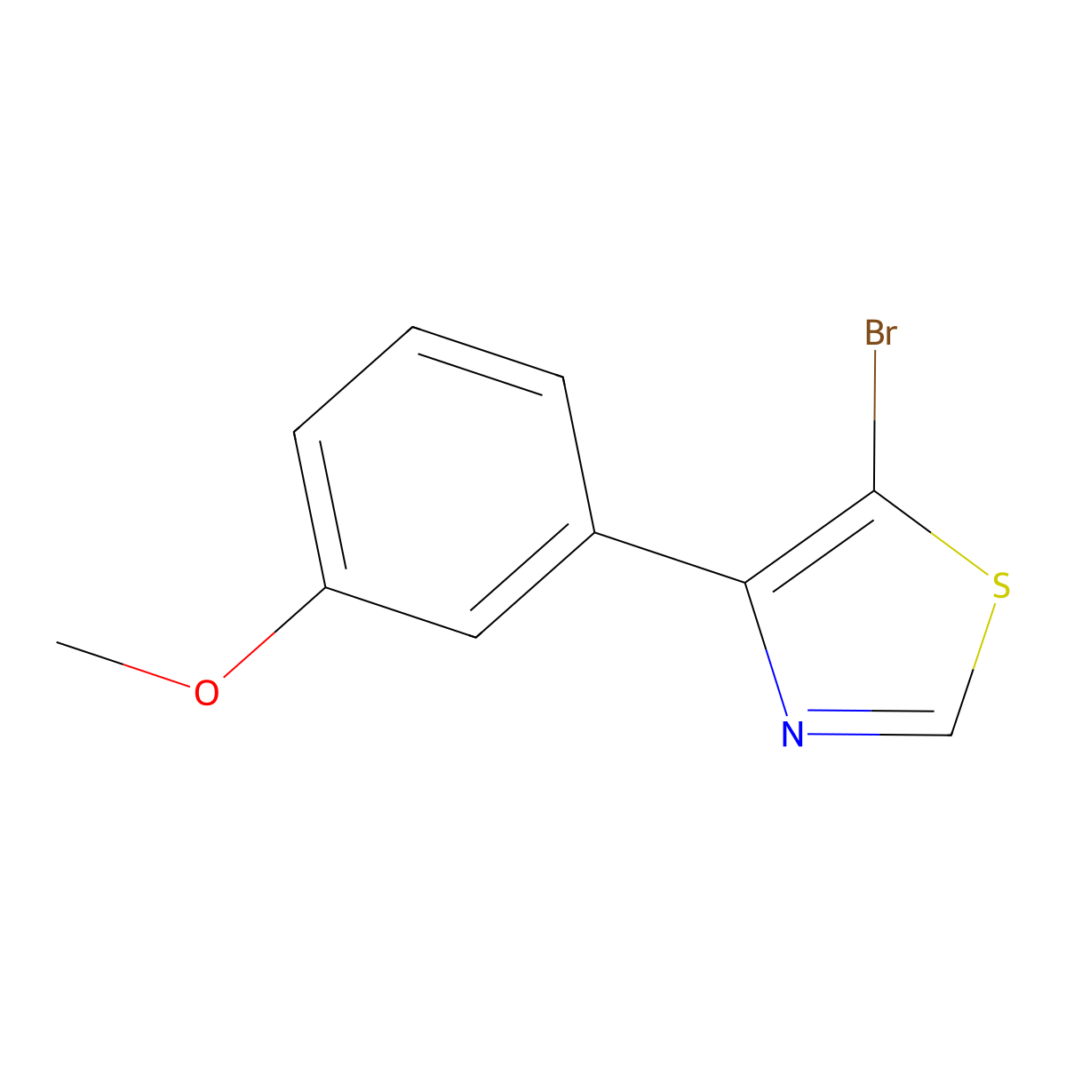 5-Bromo-4-(3-methoxyphenyl)thiazole molecular structure, CAS 1243839-44-2