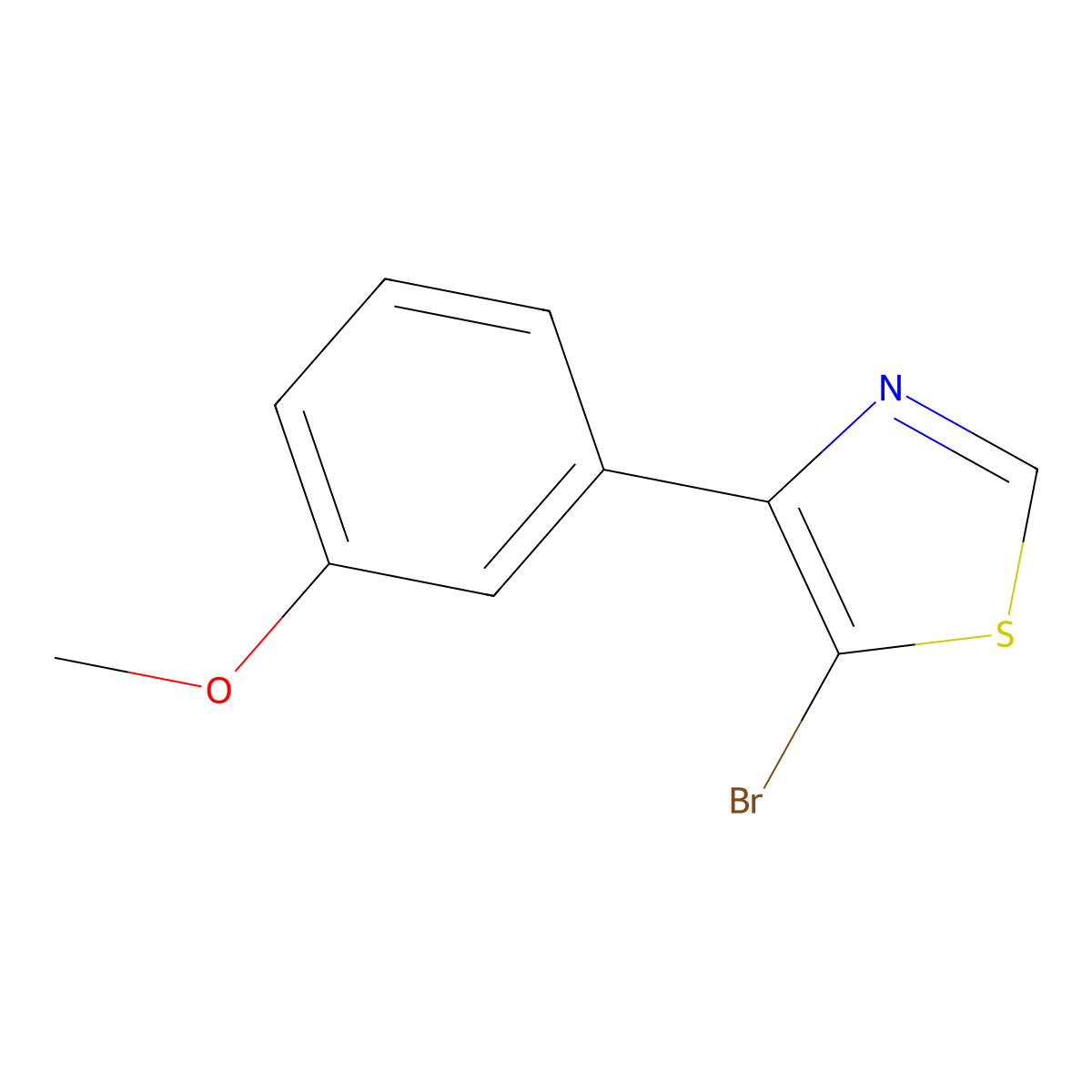 5-Bromo-4-(3-methoxyphenyl)thiazole molecular structure, CAS 1243839-44-2