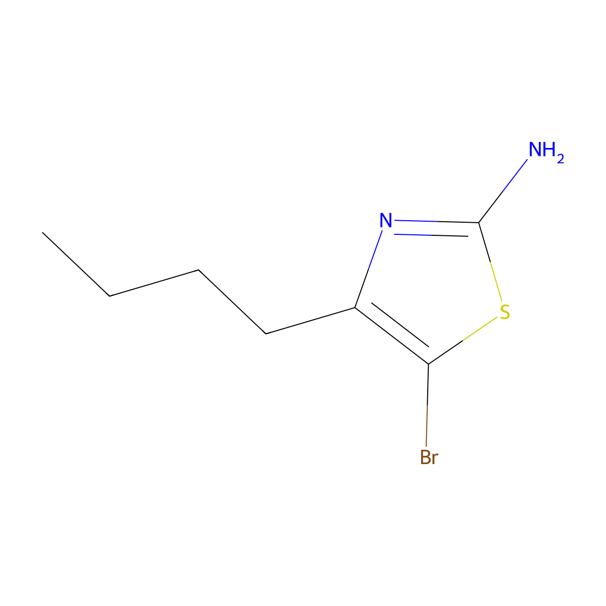 5-Bromo-4-(n-butyl)-2-aminothiazole molecular structure, CAS 1243839-46-4
