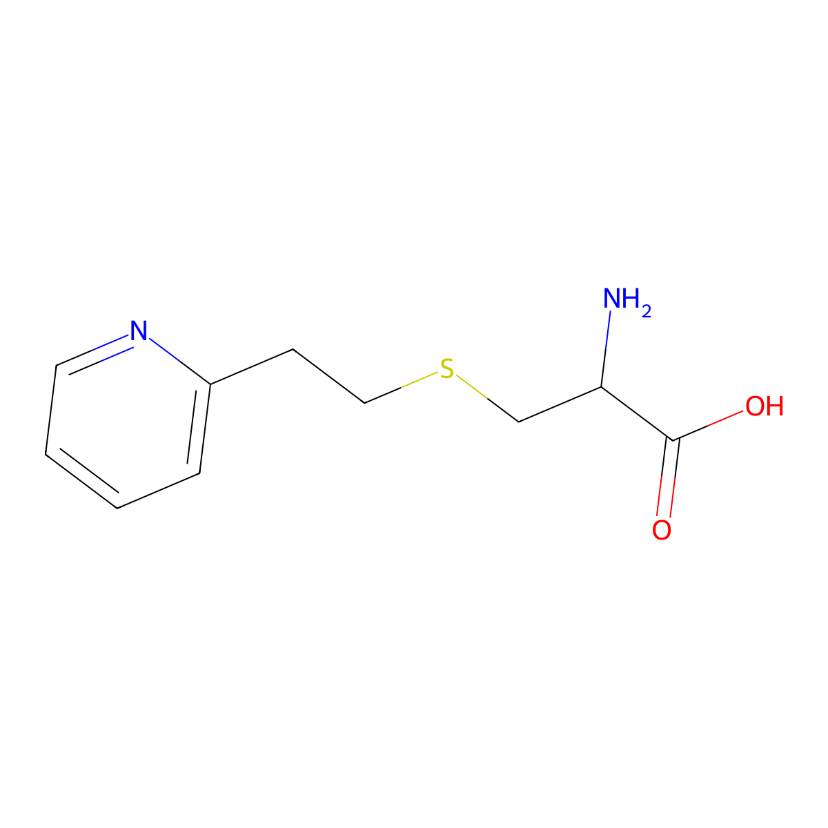 2-Amino-3-[(2-pyridin-2-ylethyl)thio]propanoic acid molecular structure, CAS 124387-15-1