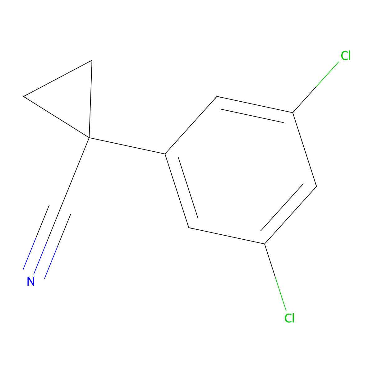 1-(3,5-Dichlorophenyl)cyclopropanecarbonitrile molecular structure, CAS 124387-65-1