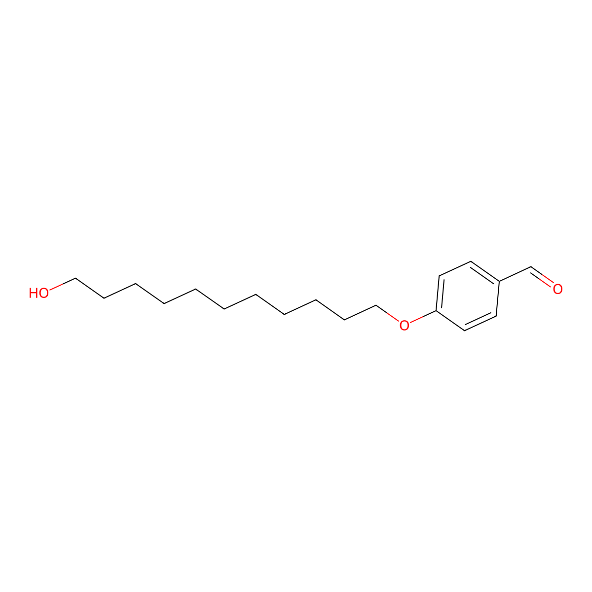 4-((11-Hydroxyundecyl)oxy)benzaldehyde molecular structure, CAS 124389-14-6