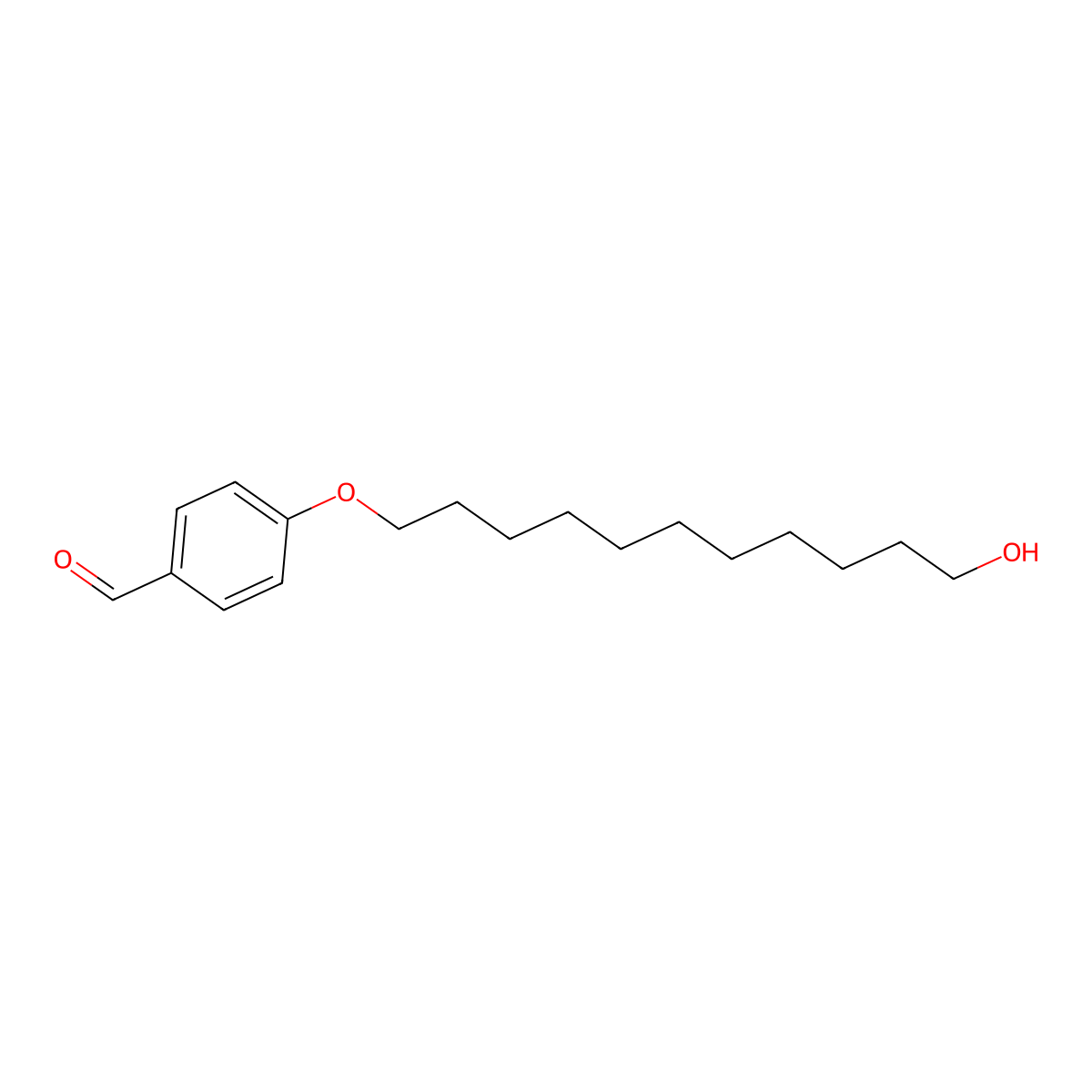 4-((11-Hydroxyundecyl)oxy)benzaldehyde molecular structure, CAS 124389-14-6