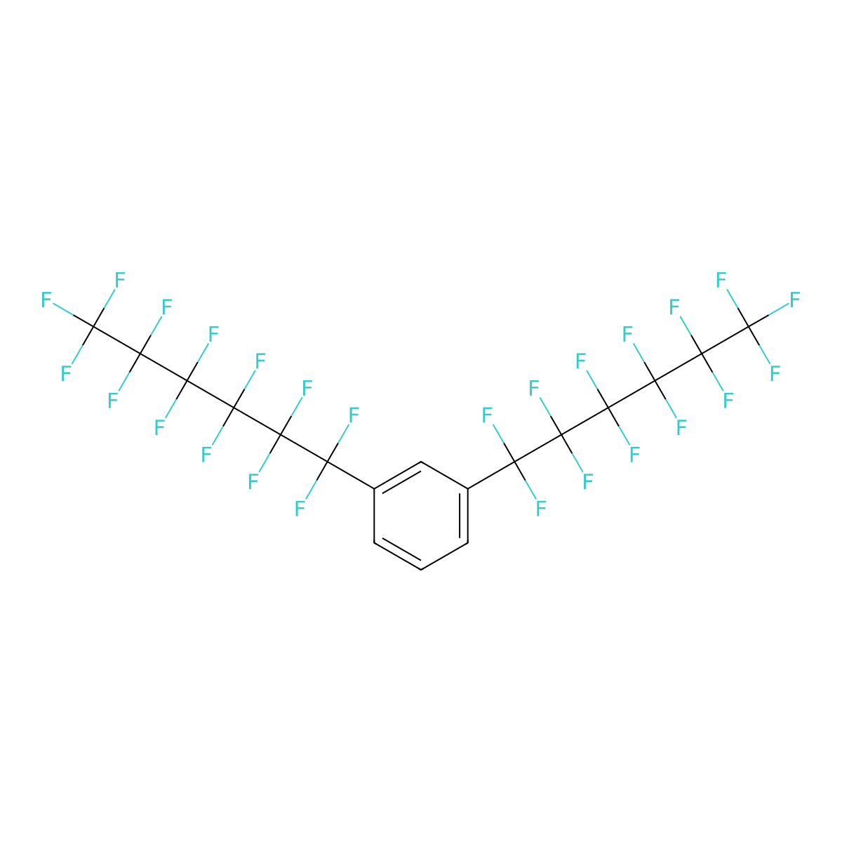 1,3-Bis(tridecafluorohexyl)benzene molecular structure, CAS 124389-29-3