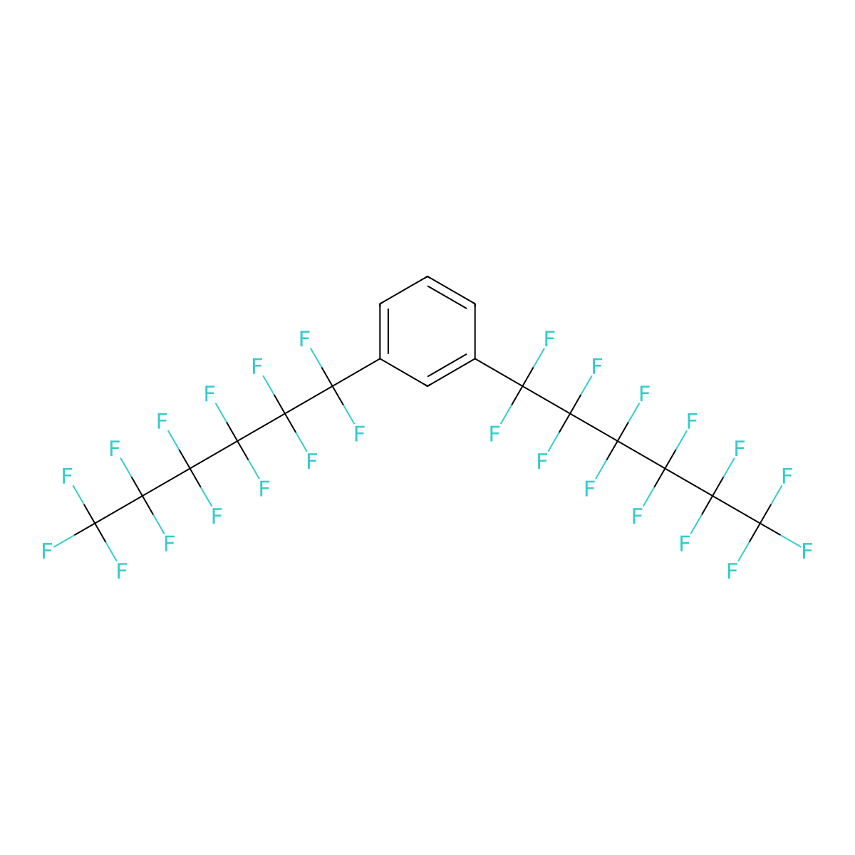 1,3-Bis(tridecafluorohexyl)benzene molecular structure, CAS 124389-29-3