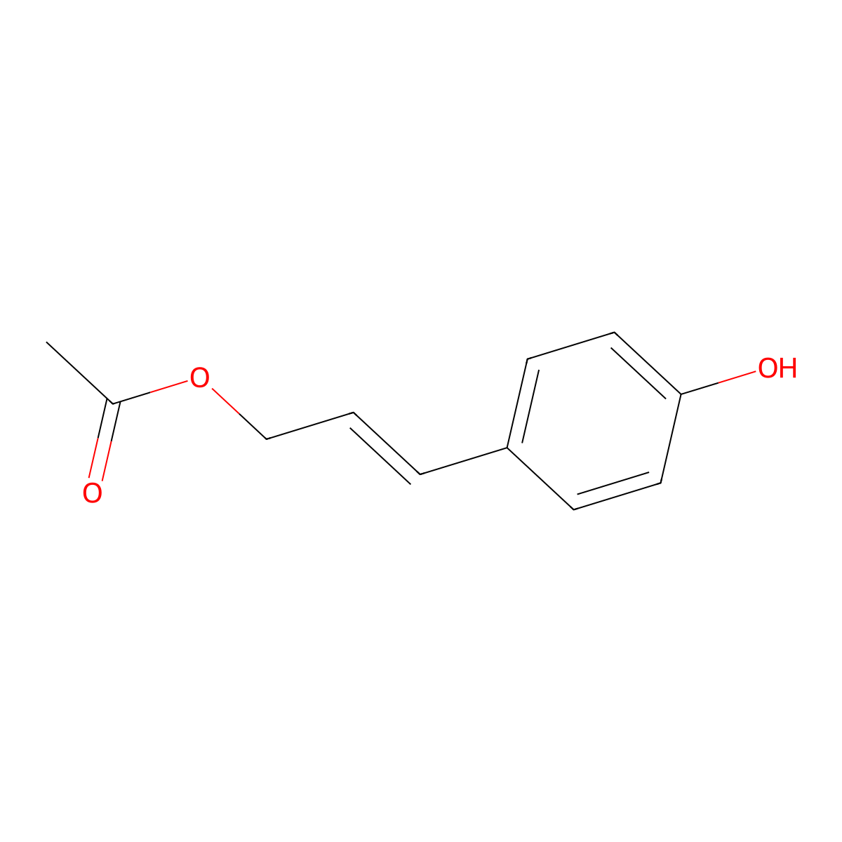 3-(4-Hydroxyphenyl)prop-2-en-1-yl acetate molecular structure, CAS 124389-48-6