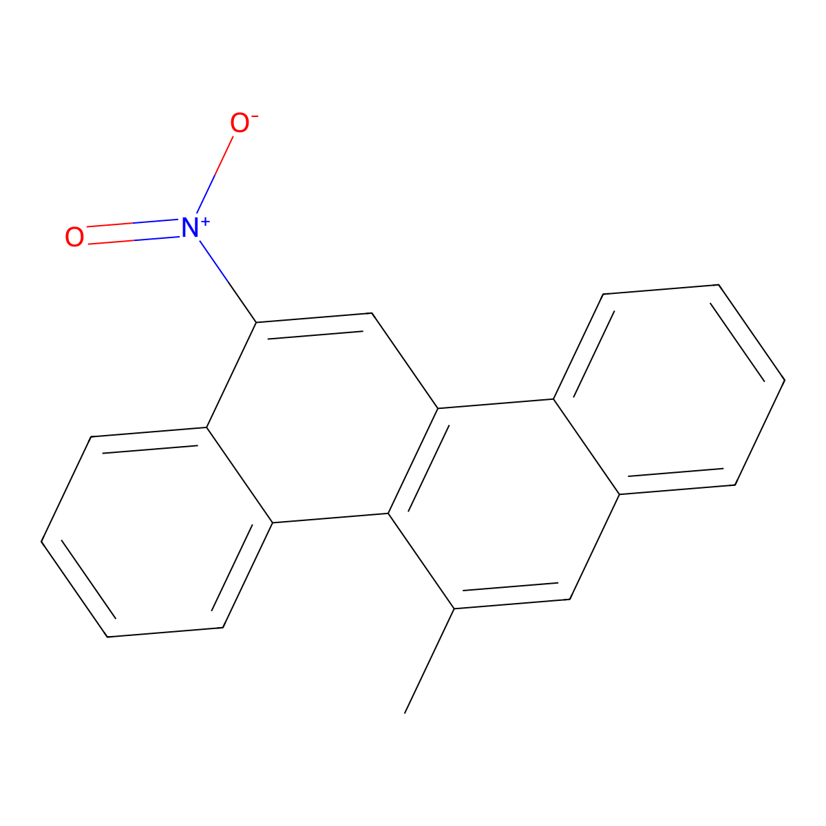 11-Methyl-6-nitrochrysene molecular structure, CAS 124390-37-0