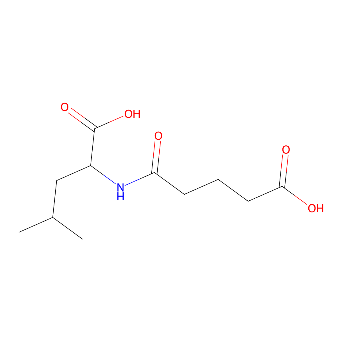 Glutarylleucine molecular structure, CAS 124397-74-6