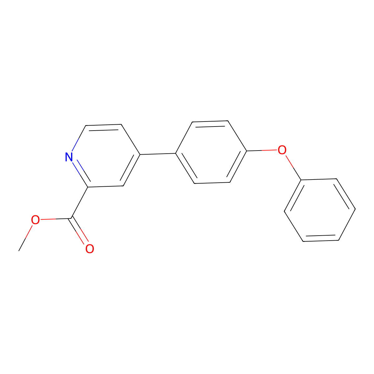 Methyl 4-(4-phenoxyphenyl)-2-pyridinecarboxylate molecular structure, CAS 1244017-76-2