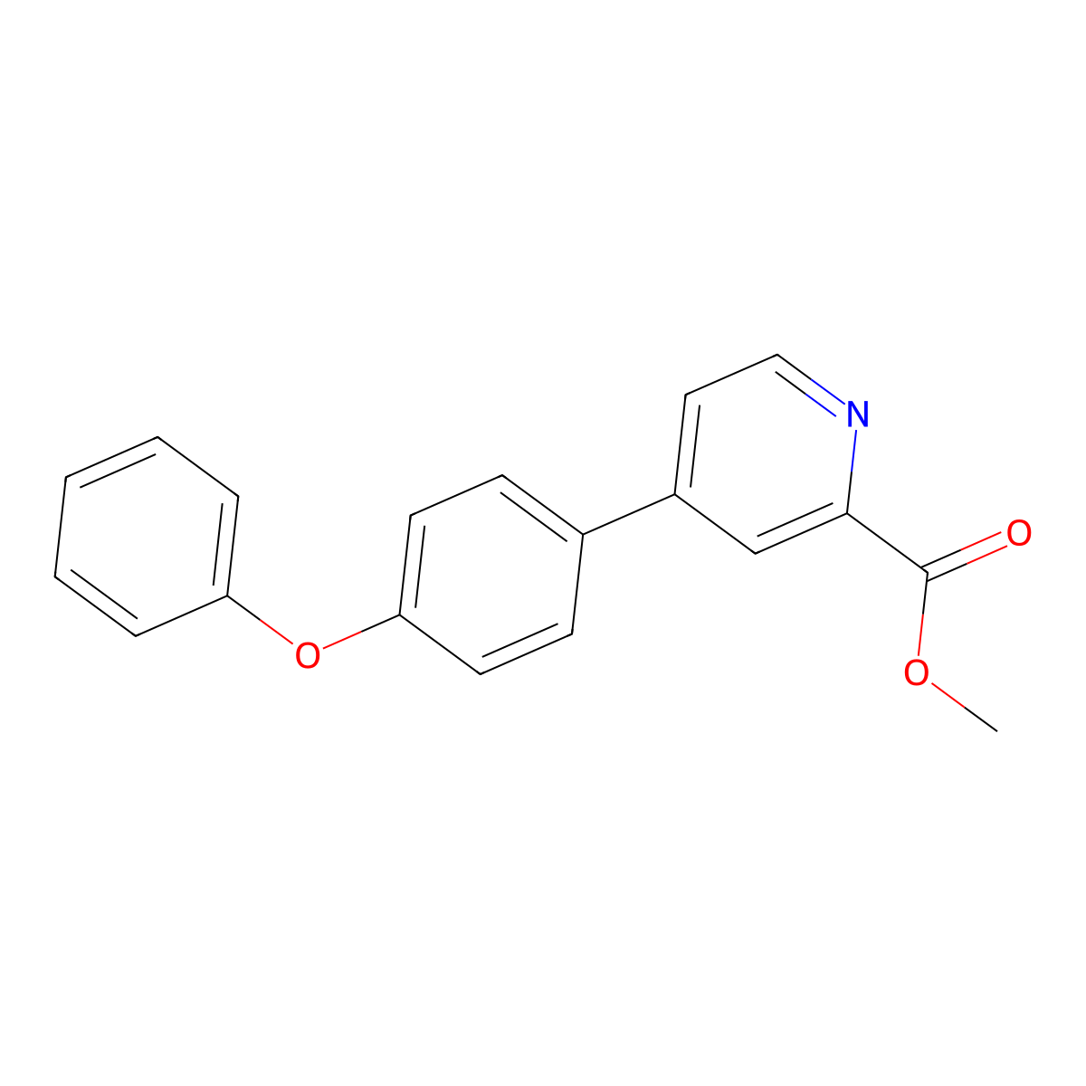 Methyl 4-(4-phenoxyphenyl)-2-pyridinecarboxylate molecular structure, CAS 1244017-76-2