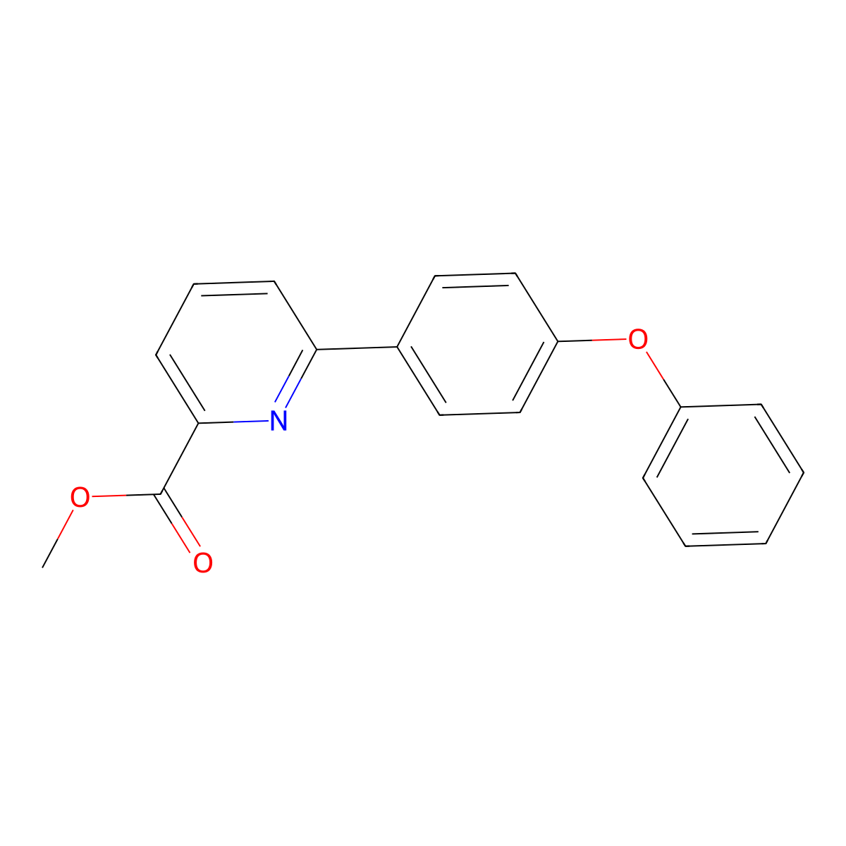 Methyl 6-(4-phenoxyphenyl)-2-pyridinecarboxylate molecular structure, CAS 1244017-78-4