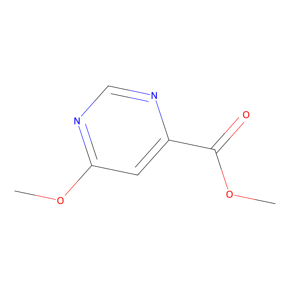 Methyl 6-methoxypyrimidine-4-carboxylate molecular structure, CAS 1244019-84-8