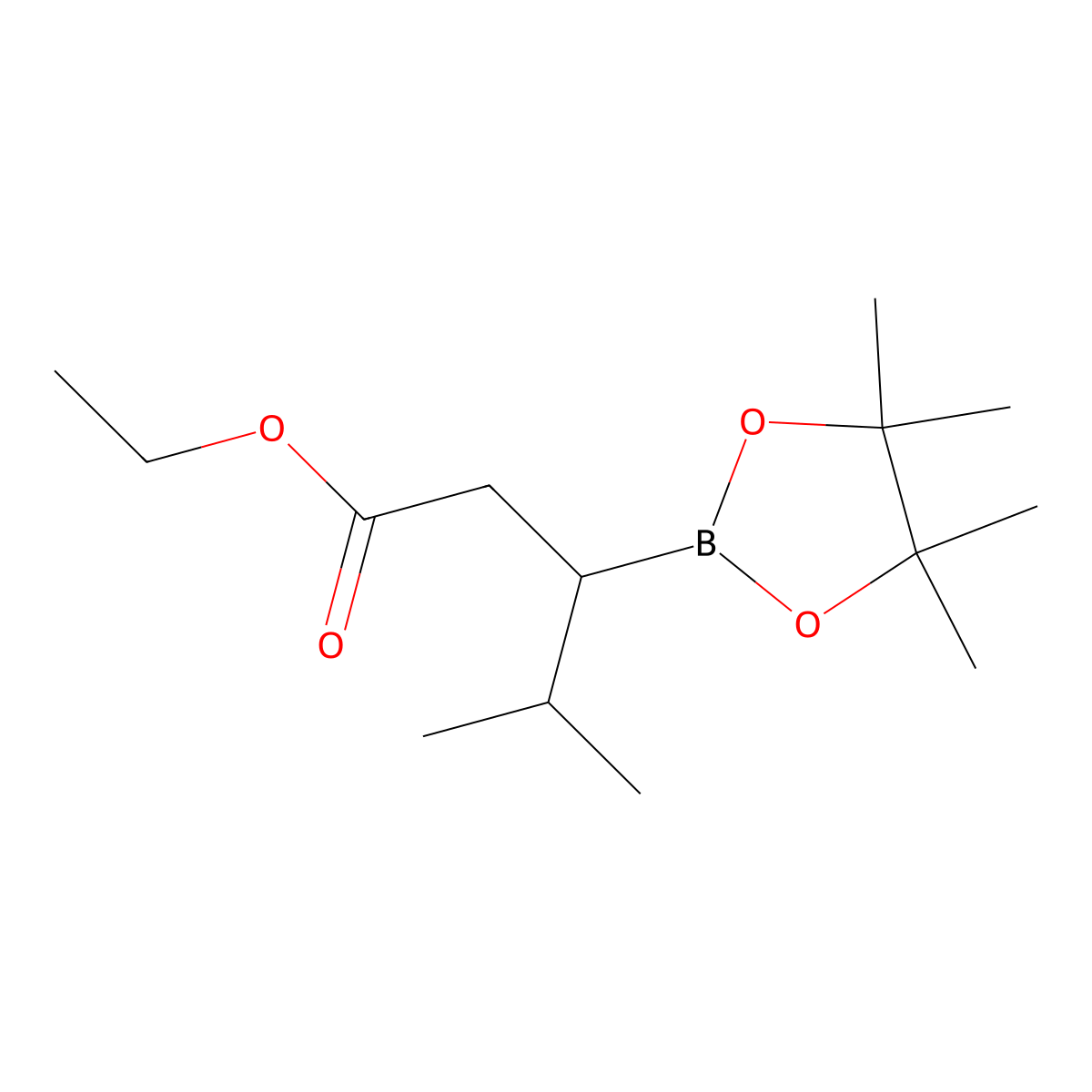 3-(4,4,5,5-Tetramethyl-1,3,2-dioxaborolane-2-yl)-4-methylvaleric acid ethyl ester molecular structure, CAS 1244024-98-3
