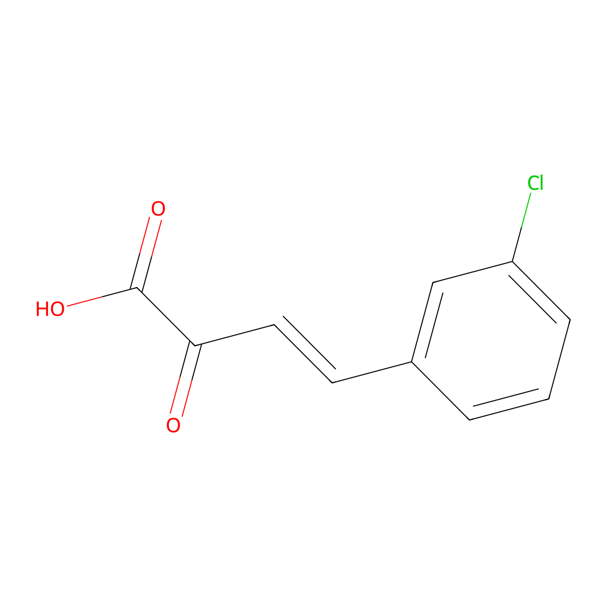 (E)-4-(3-chlorophenyl)-2-oxobut-3-enoic acid molecular structure, CAS 1244025-00-0