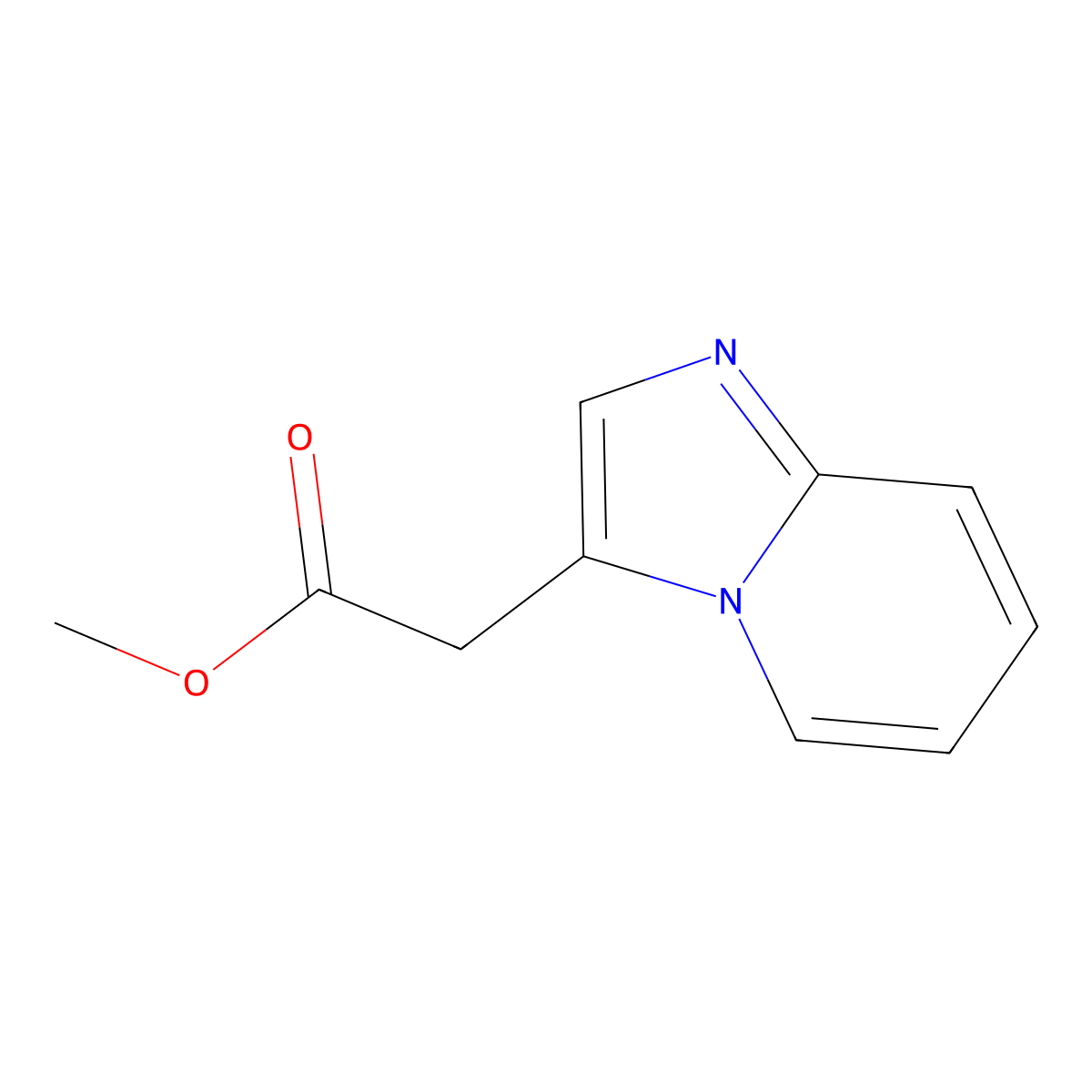 Methyl 2-(imidazo[1,2-a]pyridin-3-yl)acetate molecular structure, CAS 1244029-51-3