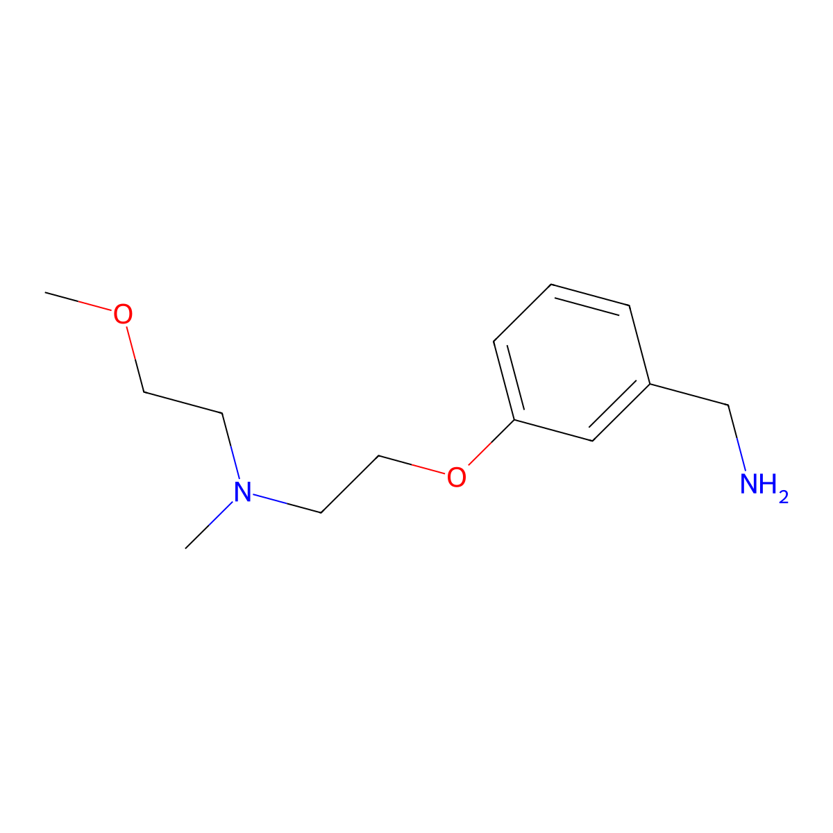 (3-{2-[(2-Methoxyethyl)(methyl)amino]ethoxy}phenyl)methanamine molecular structure, CAS 1244030-95-2