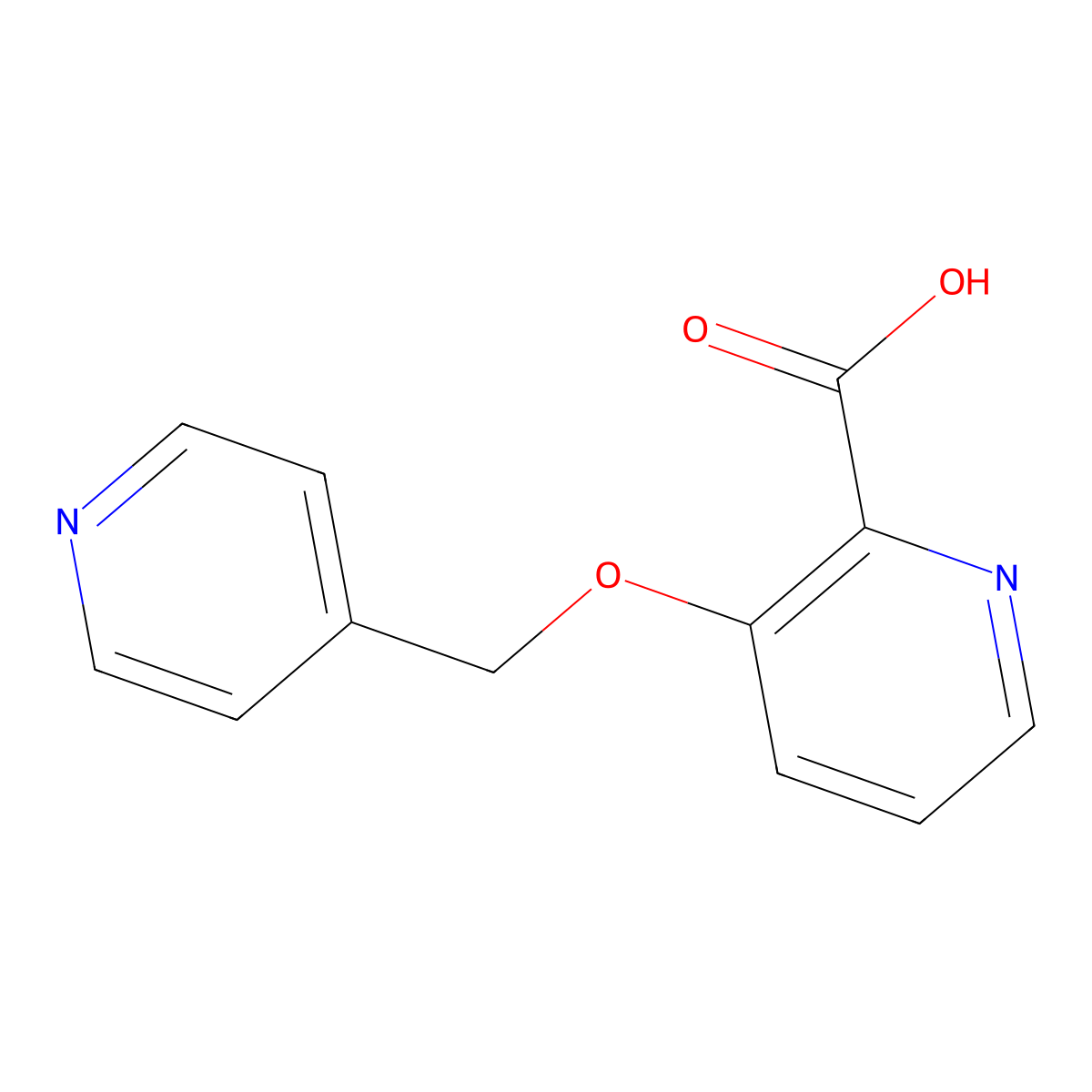 3-(Pyridin-4-ylmethoxy)pyridine-2-carboxylic acid molecular structure, CAS 1244031-00-2