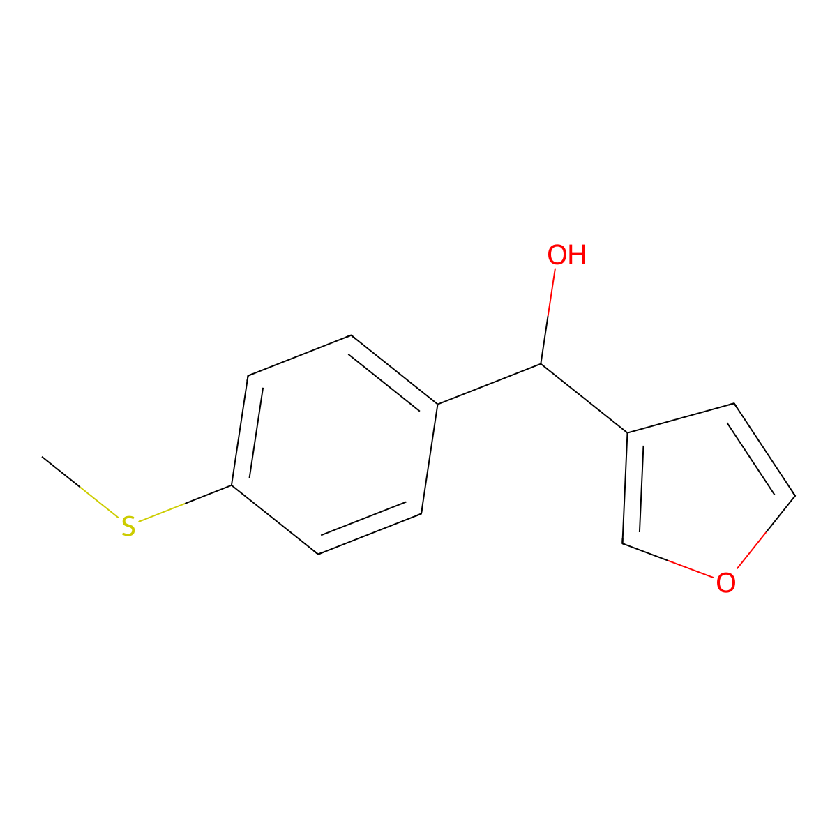 3-Furyl-(4-methylthiophenyl)methanol molecular structure, CAS 1244038-77-4