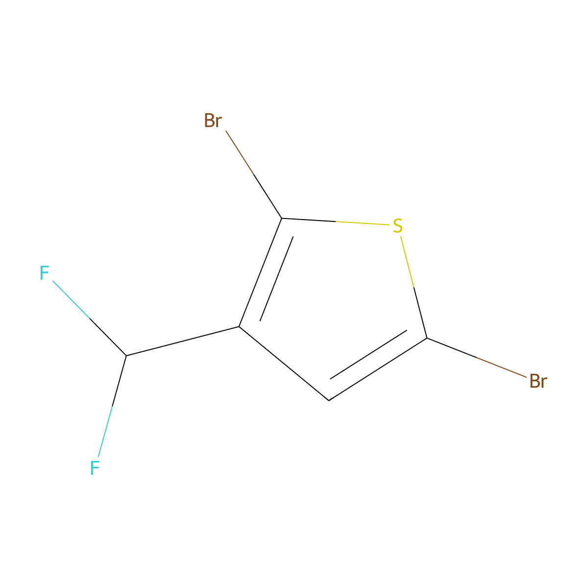 2,5-Dibromo-3-(difluoromethyl)thiophene molecular structure, CAS 1244041-06-2