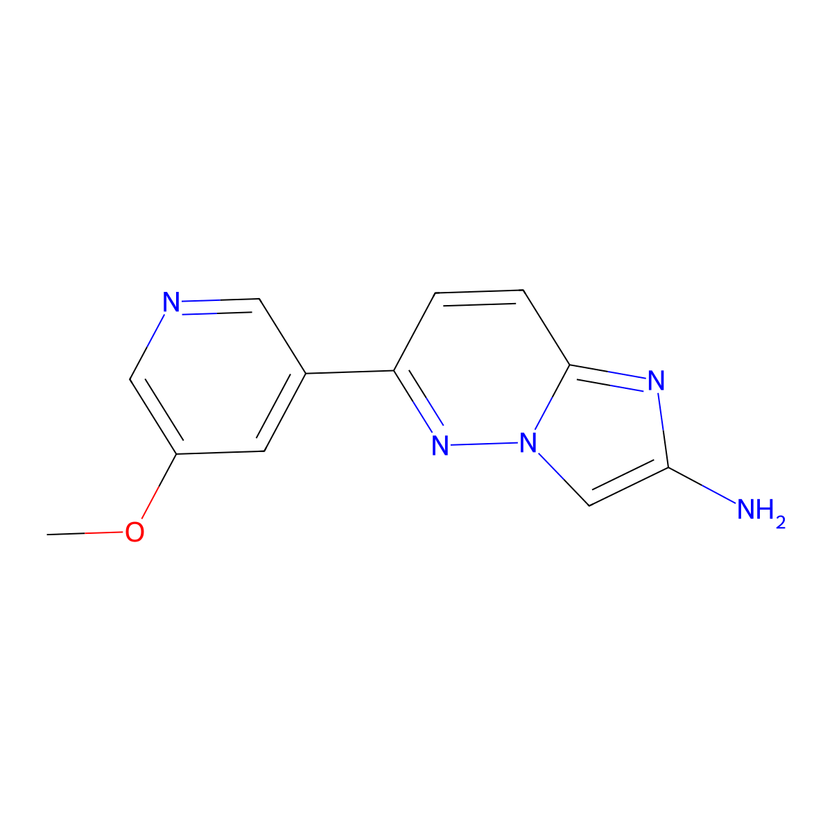 6-(5-Methoxypyridin-3-yl)imidazo[1,2-b]pyridazin-2-amine molecular structure, CAS 1244041-69-7