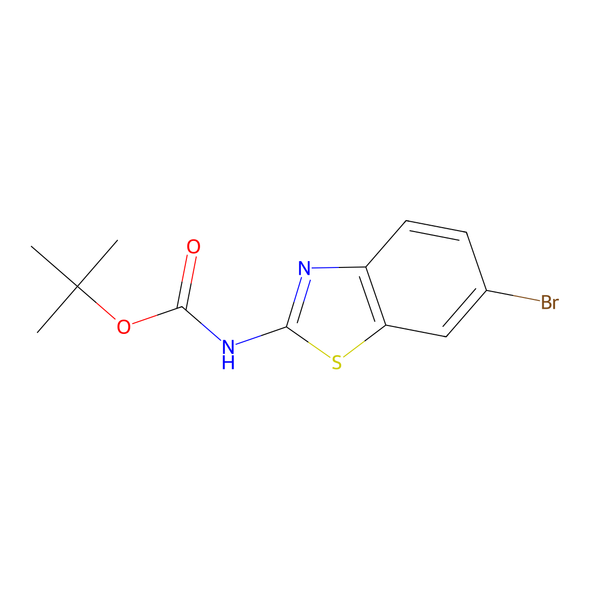 tert-Butyl (6-bromobenzo[d]thiazol-2-yl)carbamate molecular structure, CAS 1244041-71-1