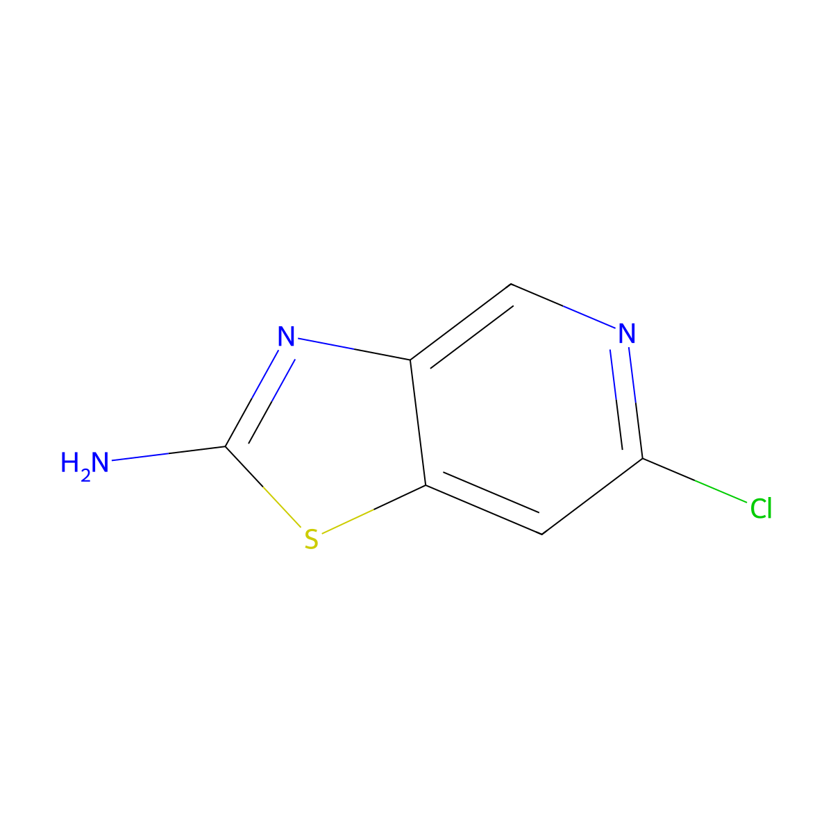 6-Chloro-(1,3)thiazolo(4,5-c)pyridin-2-amine molecular structure, CAS 1244058-73-8