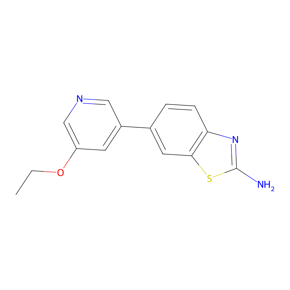 6-(5-Ethoxy-3-pyridinyl)-2-benzothiazolamine molecular structure, CAS 1244059-55-9