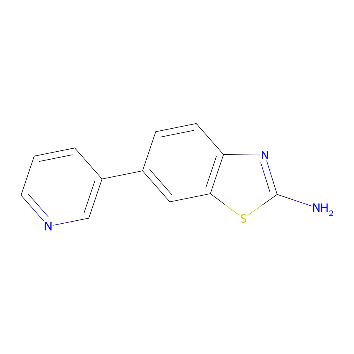 6-Pyridin-3-yl-1,3-benzothiazol-2-amine molecular structure, CAS 1244059-73-1