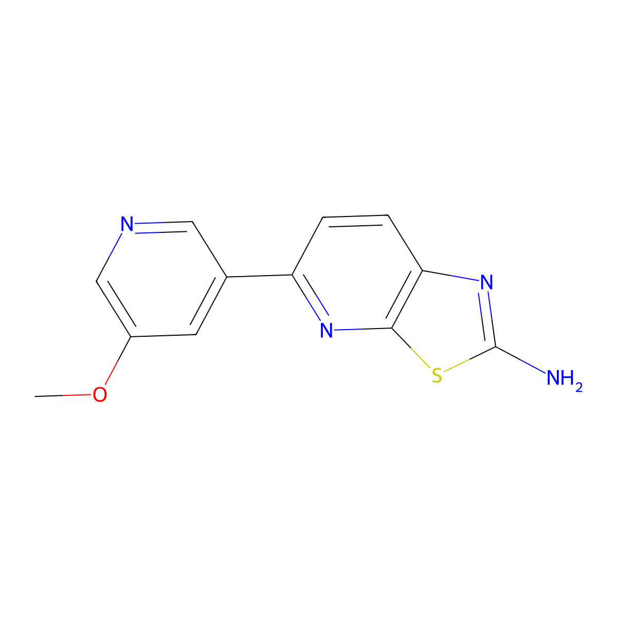 5-(5-Methoxy-3-pyridinyl)-[1,3]thiazolo[5,4-b]pyridin-2-amine molecular structure, CAS 1244059-97-9