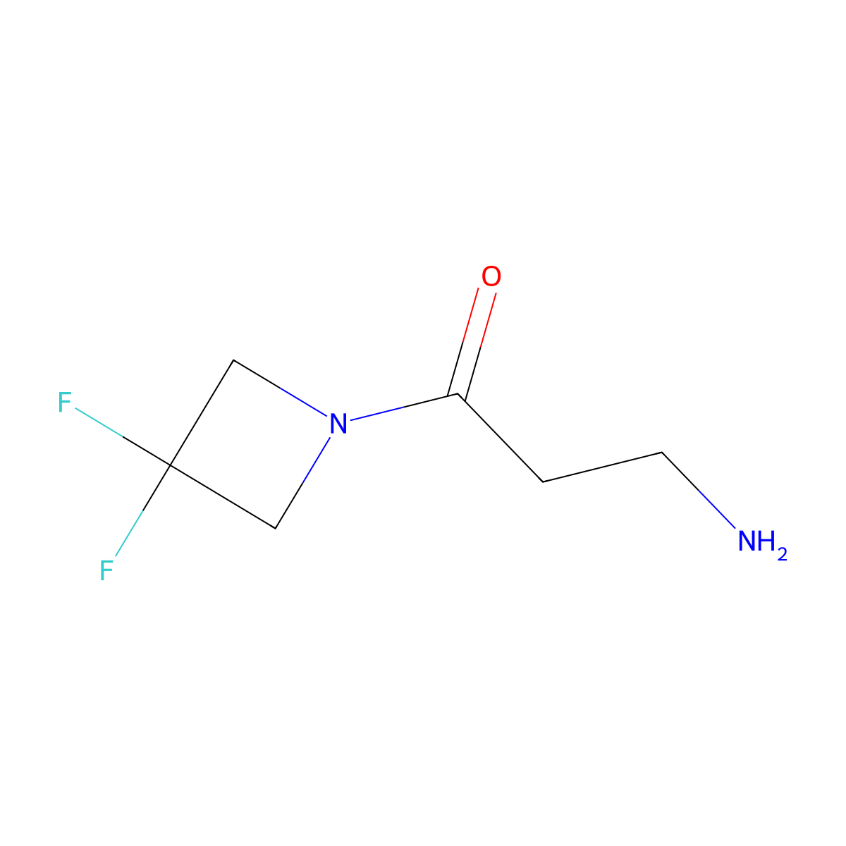 3-Amino-1-(3,3-difluoroazetidin-1-yl)propan-1-one molecular structure, CAS 1244060-11-4